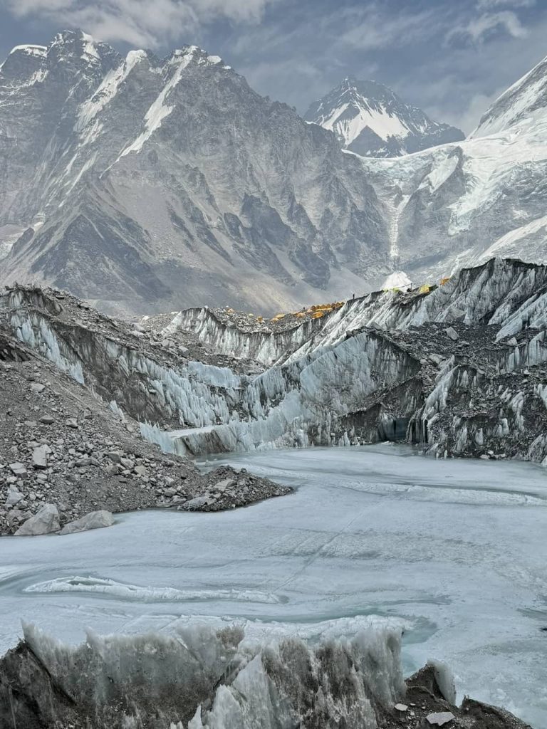 EBC and khumbu glacier